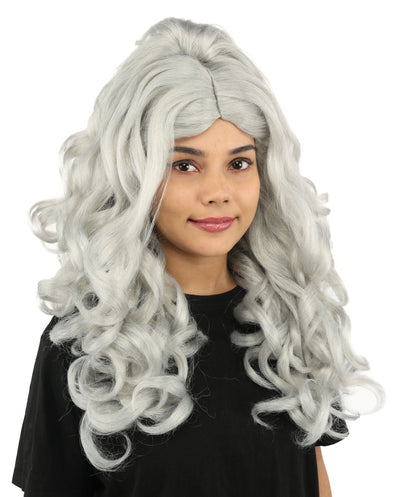 HPO Adult Long 20-Inch Curly Wig | Multiple Color Options | Ideal Cosplay, and Themed Parties | Soft, Natural-Looking, and Easy to Wear