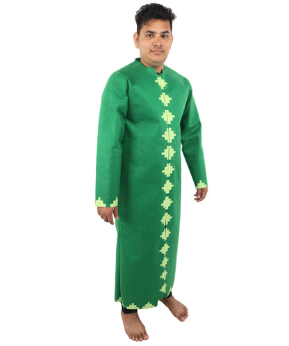 HPO Men’s Pixel Block Performer Green Costume | Block-Inspired Outfit | Cosplay, Halloween, Stage & Themed Party Fun Costume