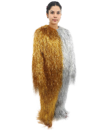 HPO Teen Extreme Hairy Two Part Costume Bundle & Mask Set - Full-Body Hair Suit Extra-Long Costume Wig for Halloween, Cosplay & Parties - Multiple Color Options