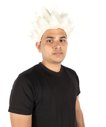 HPO Men’s Anime Young Ninja Nine Tail Yellow Blonde Spiky Wig