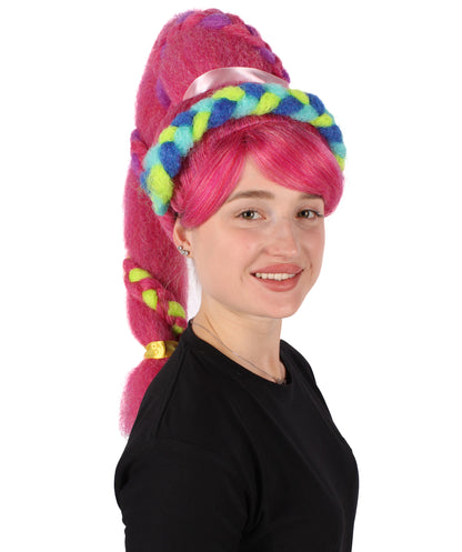 Movie Pink Troll Twisted Wig