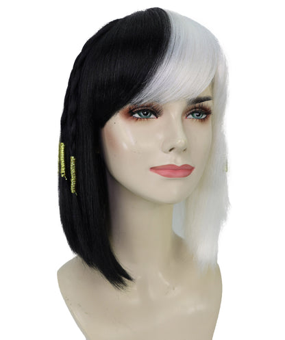 Pharah Costume Wig , Short Black Fancy Wig , Premium Breathable Capless Cap