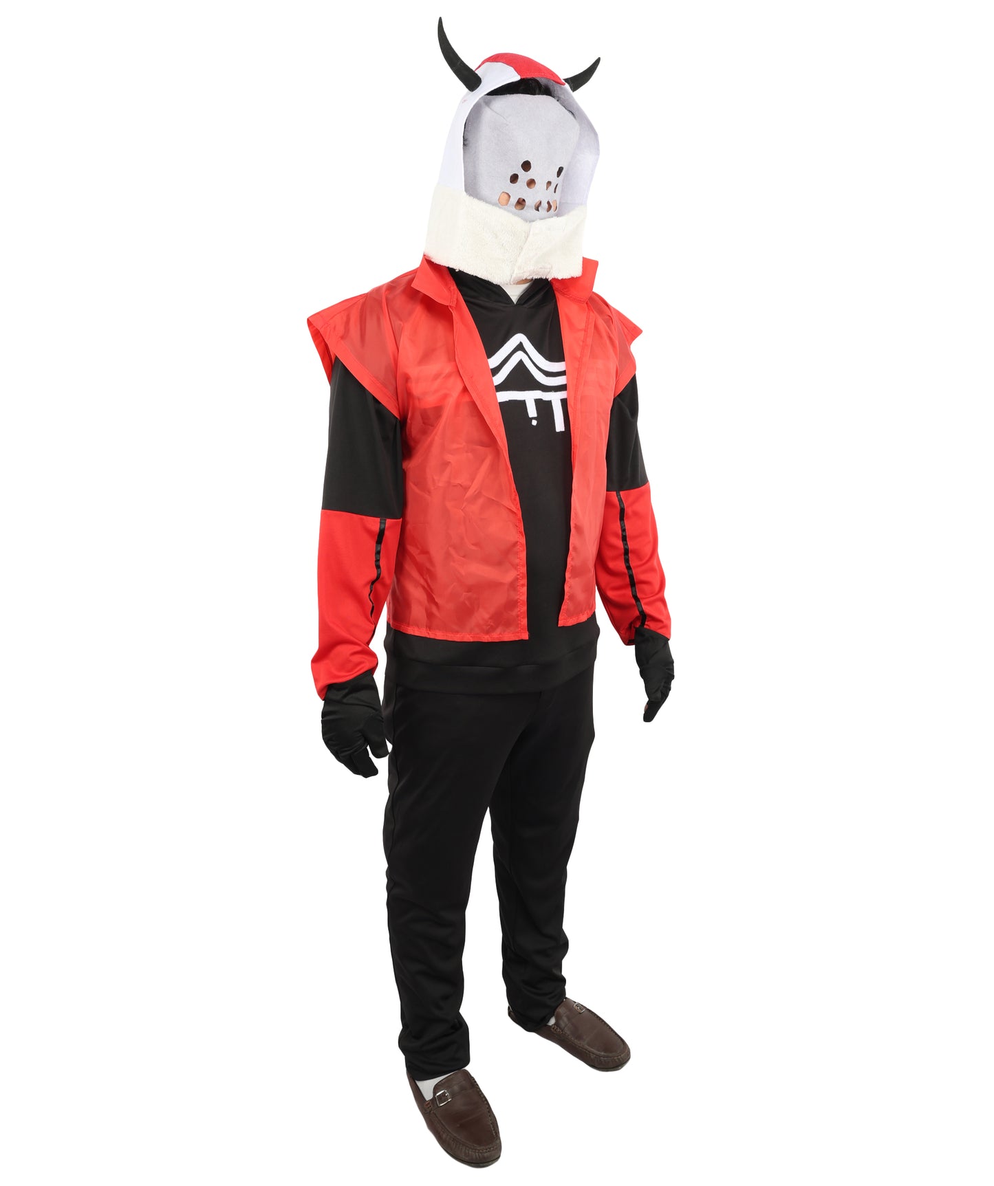 HPO Wasteland Rogue Tactical Gear Red & Black Costume | Structured NW and S.Fur Fabric Featuring Industrial Black and Red Contrast | Versatile for Costume Events, Stage Shows, and Epic Fantasy Parties