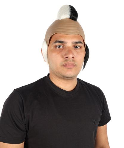 HPO Men’s Tough Black Guy T Mohawk Wig| Perfect for Halloween| Flame-retardant Synthetic Fiber