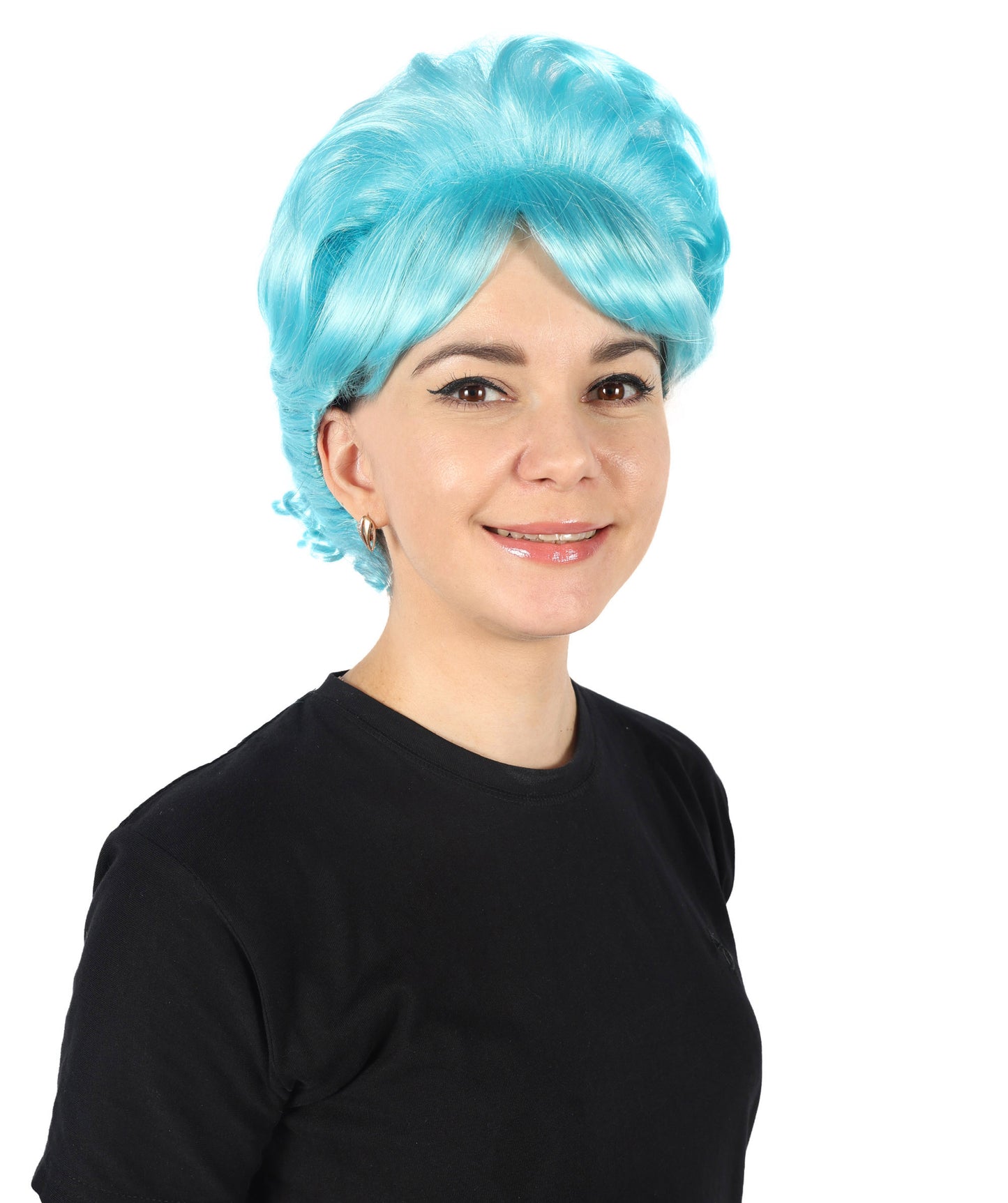 HPO Women's Bun Style 50s Housewife Multiple Wig | Halloween and Cosplay Wig | Flame-retardant Synthetic Fiber