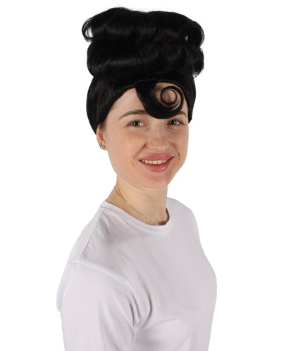  American Singer Black High Bun Wig