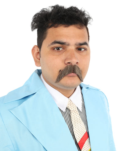 Premium Cowboy Horseshoe Synthetic Facial Hair Mustache | HPO
