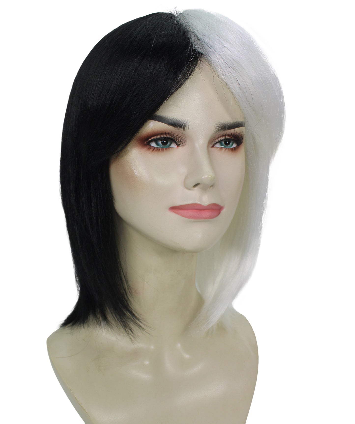 Shoulder Length Bob with Side Bangs Party Wig |  Halloween Wig | Premium Breathable Capless Cap