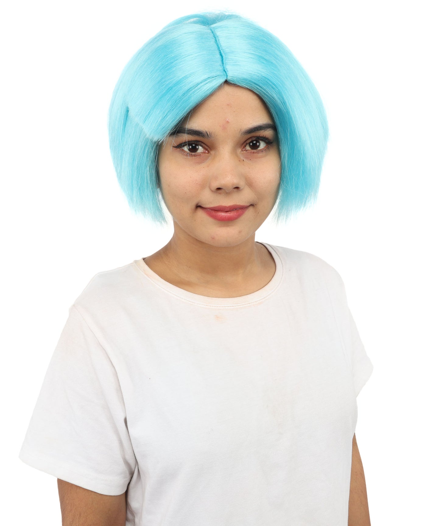 HPO Women’s Neon Yellow Bob Wig with Bangs—Bright Straight Cut Wig | Celebrity Inspired Hairpiece for Party, Halloween and Cosplay