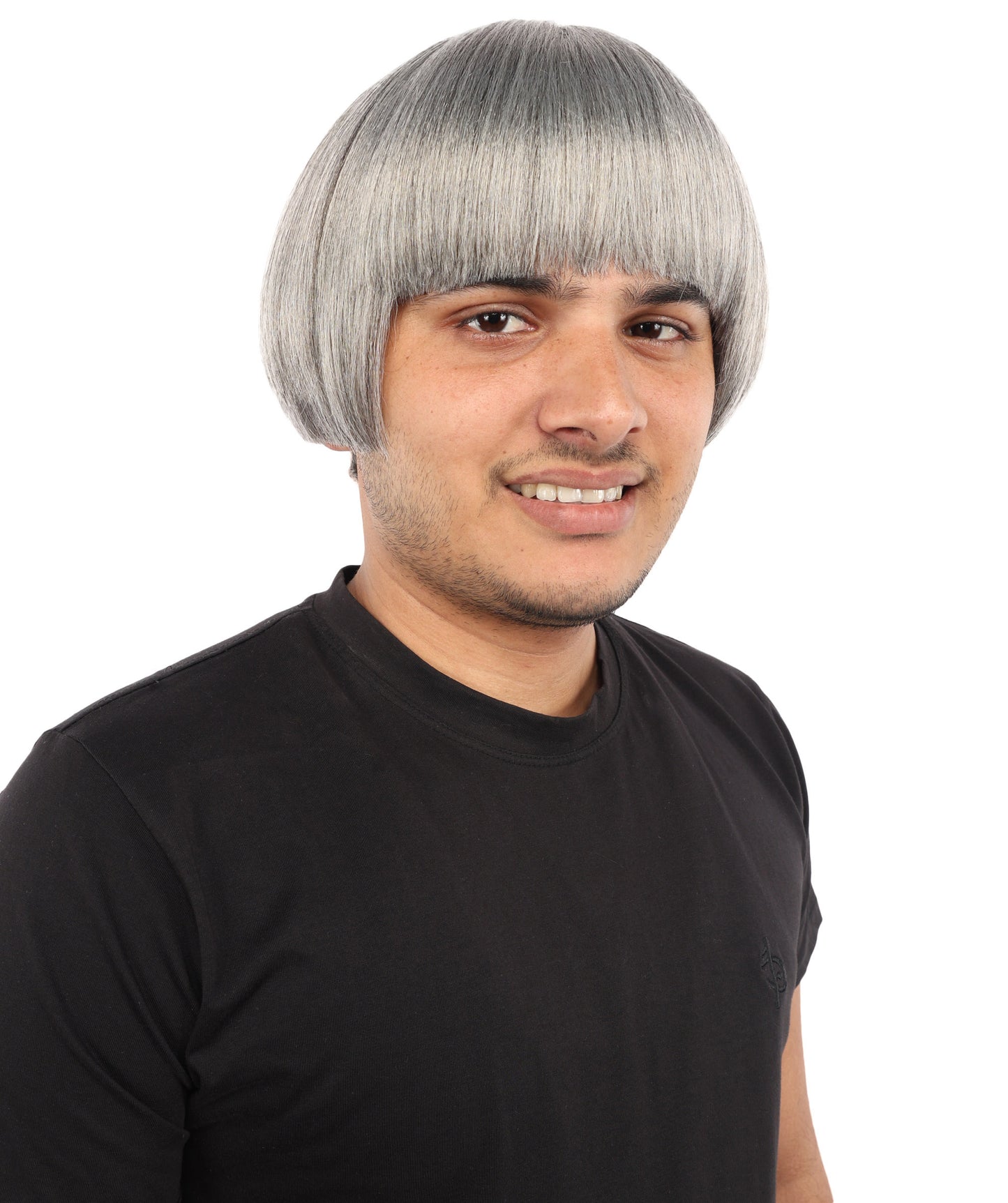 Adult Men’s Earfquake-Inspired Retro Blue Suit Costume & Multiple Bob Wig Bundle | Included sunglass | Bold Retro Look for Cosplay & Costume Events