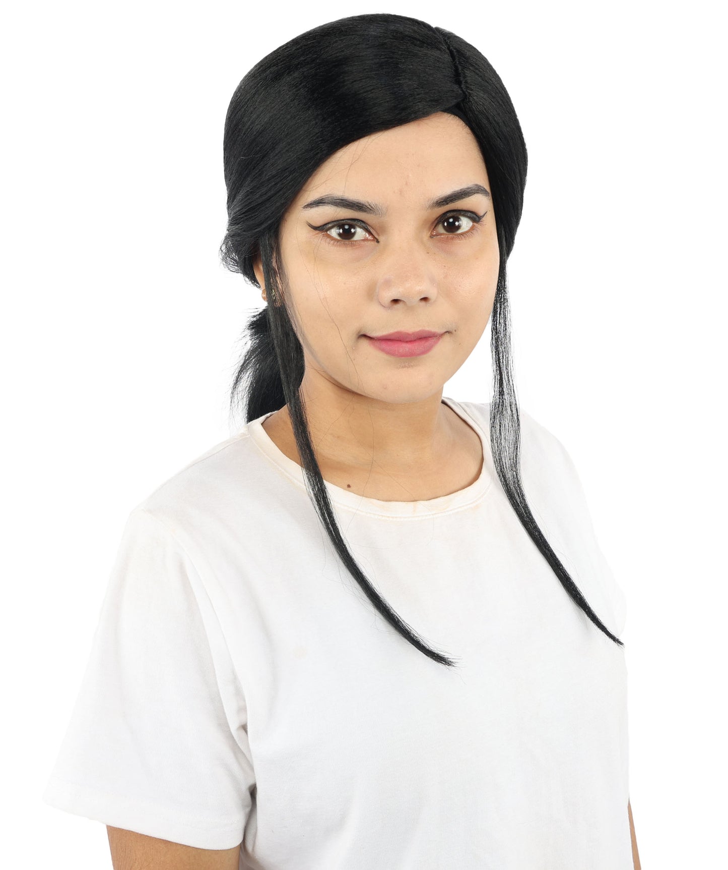 HPO Women’s Margo Gru-Inspired Long-Length Brown Wig | 17 Inch Hairpiece Halloween, Cosplay, and Themed Parties | Natural-Looking Synthetic hair with Capless Cap