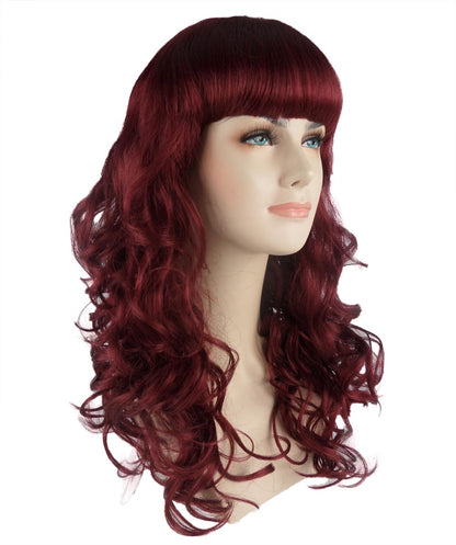 HPO Women's Wig for Fancy Anti-Hero Girl | Long Curly Party Ready Fancy Halloween Wigs | Premium Breathable Capless Cap