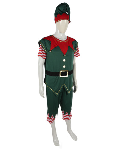 HPO Adult Men’s Christmas Elf Inflatable Costume | Festive Holiday Cosplay & Party Outfit
