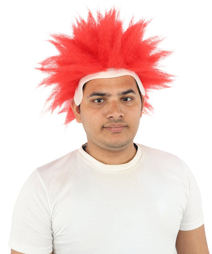 Men's Spiky Clown Theatrical Wig | Multicolor Options | Create of synthetic fiber, massive spiky volume, integrated forehead piece | Party, Halloween, theater, drag, performance, costume events