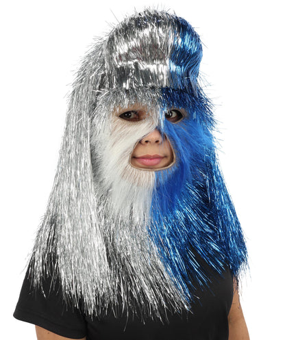 HPO Teen Extreme Hairy Two Part Costume Bundle & Mask Set - Full-Body Hair Suit Extra-Long Costume Wig for Halloween, Cosplay & Parties - Multiple Color Options