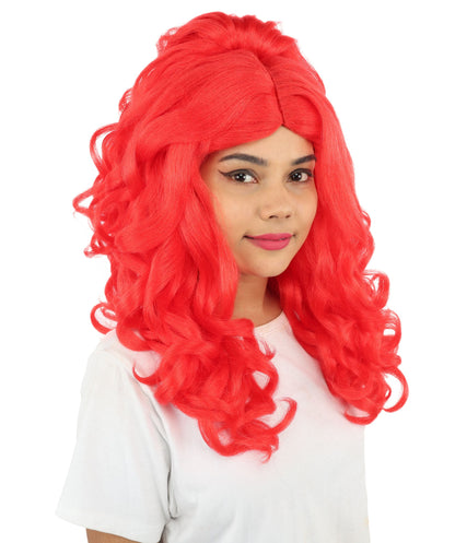 HPO Adult Long 20-Inch Curly Wig | Multiple Color Options | Ideal Cosplay, and Themed Parties | Soft, Natural-Looking, and Easy to Wear