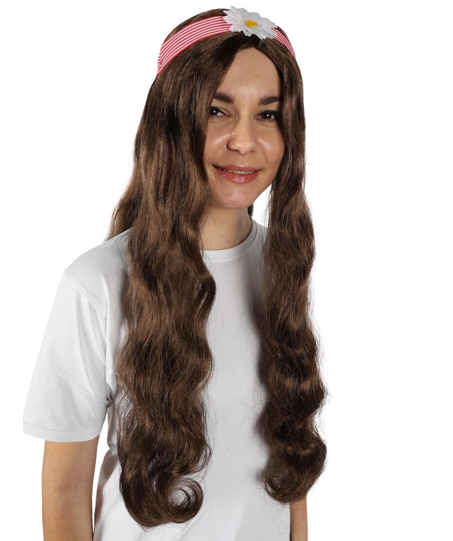 HPO Women's 60's Long Multiple Hippie Groovy Wig, Flame-retardant Synthetic Fiber