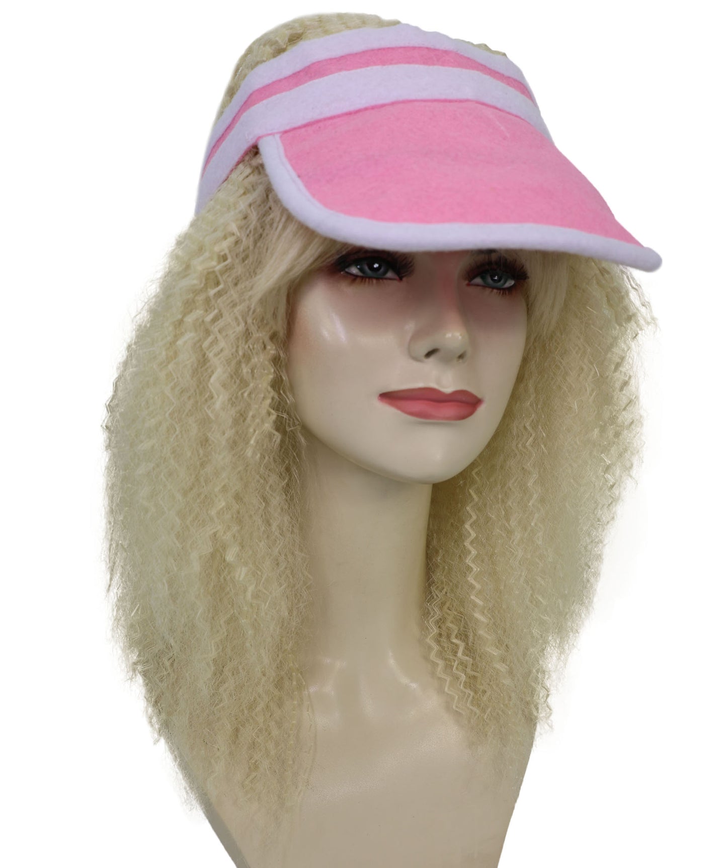 Poker Visor Wig with Blonde Cap for Adults – Party Hair Accessory for Casino Night & Theme Parties