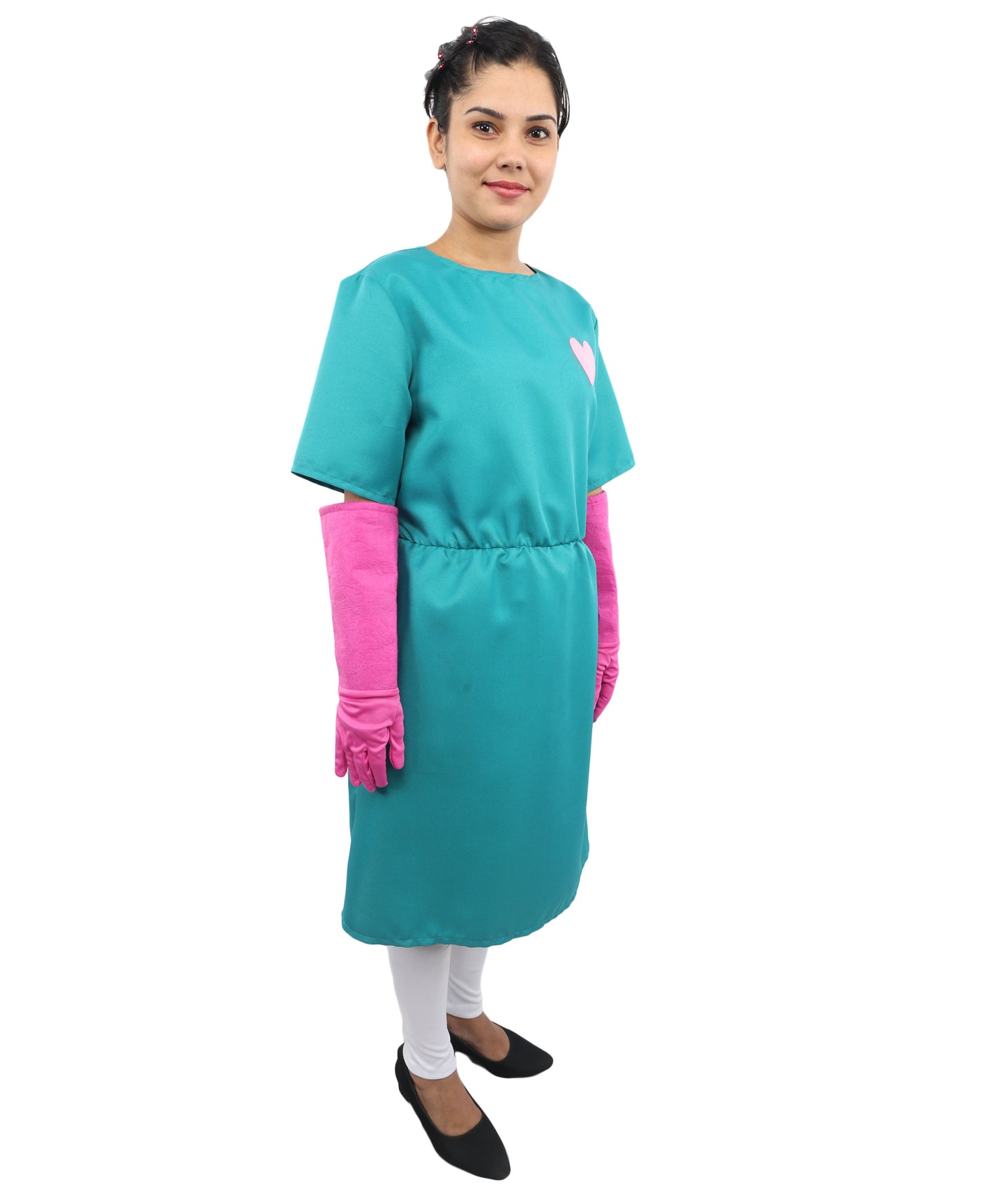 HPO Fantasy Gothic Surgical Costume – Knee Length Gown with Structured Waist Shape |Visual Appearance for Theme Parties