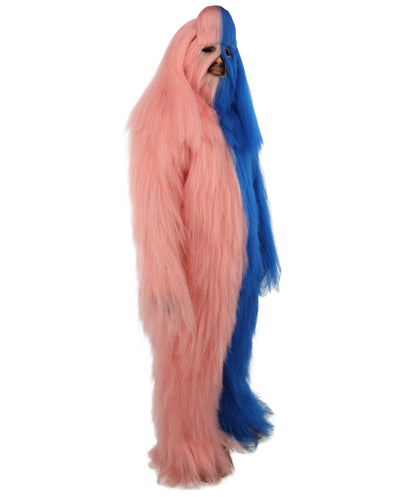 HPO  Extreme Hairy Person Two Part Costume, Mask and Bundle Set - Full-Body Hair Suit Extra-Long Costume Wig for Halloween, Cosplay & Parties - Multiple Color Options