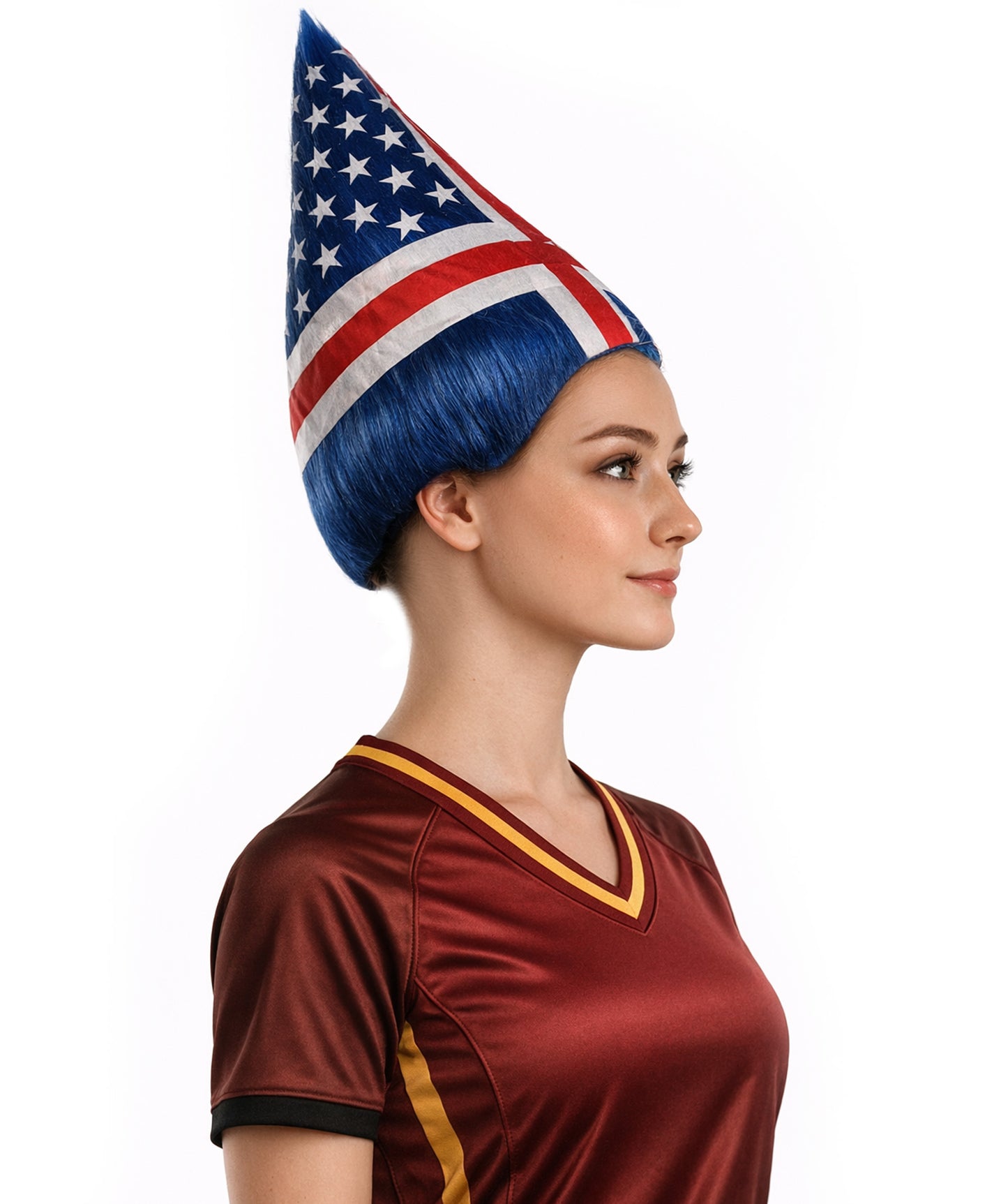 Iceland Flag Sport Troll Wig | Premium Breathable Capless Cap