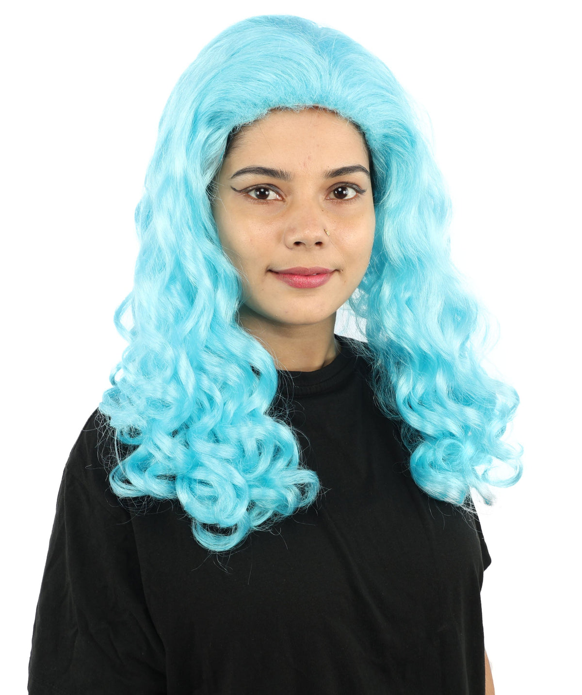 HPO Adult Women’s 16-Inch Medium Wig with Soft Curls | Multiple Color Options | Ideal for Cosplay, and Themed Events | Elegant, Versatile Hairpiece for Various Looks