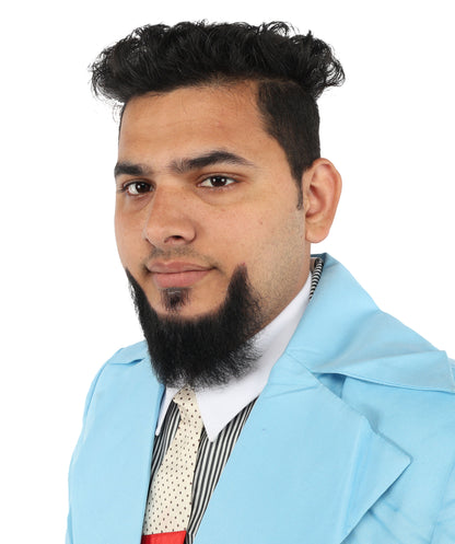 HPO Men’s Balbo Goatee Beard | Dark Black Human Hair | Ideal for Cosplay, Stage Performances & Themed Events