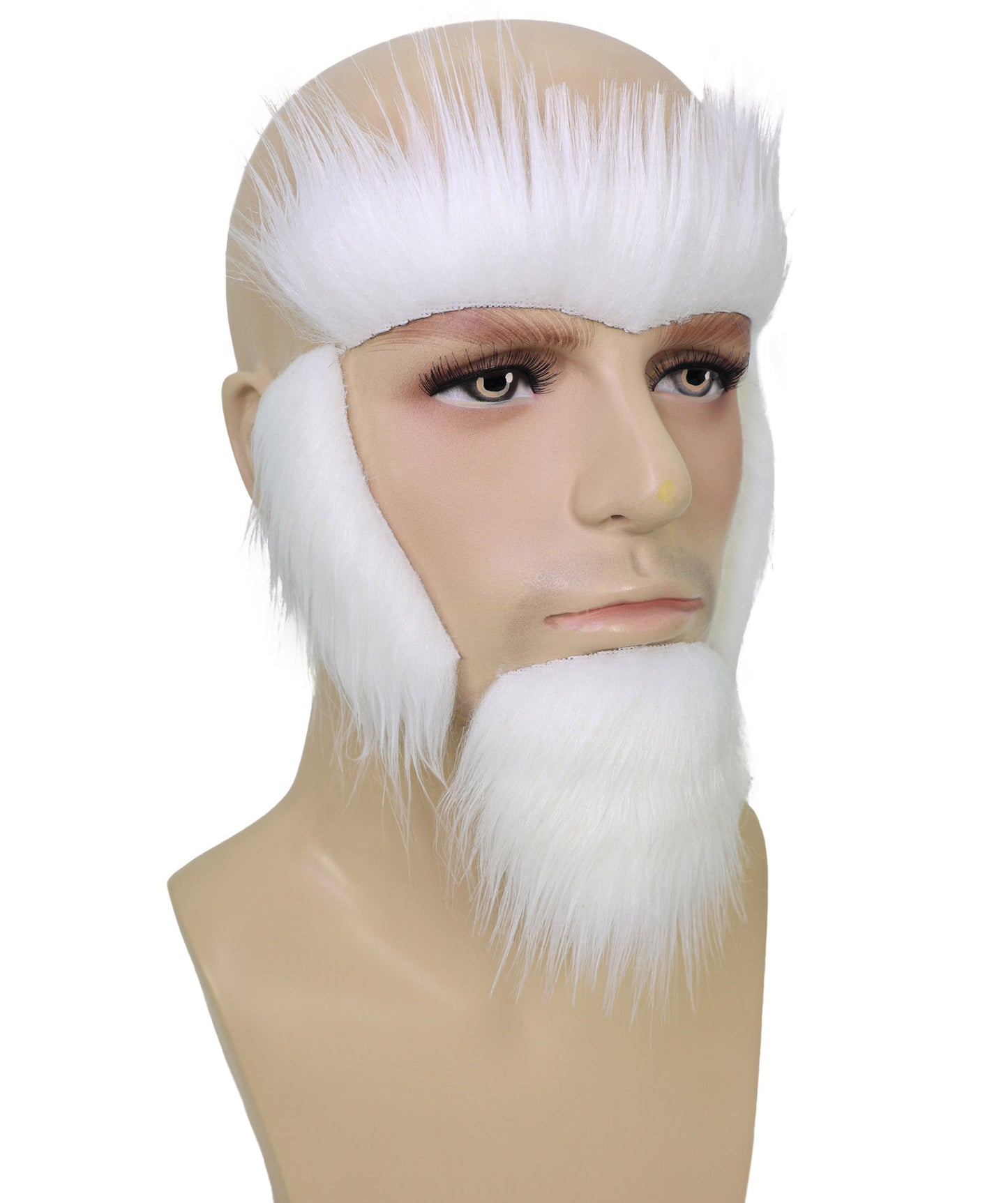 HPO Adult Uncle Sam White Beard, Sideburns & Eyebrows – Self-Adhesive Costume Set