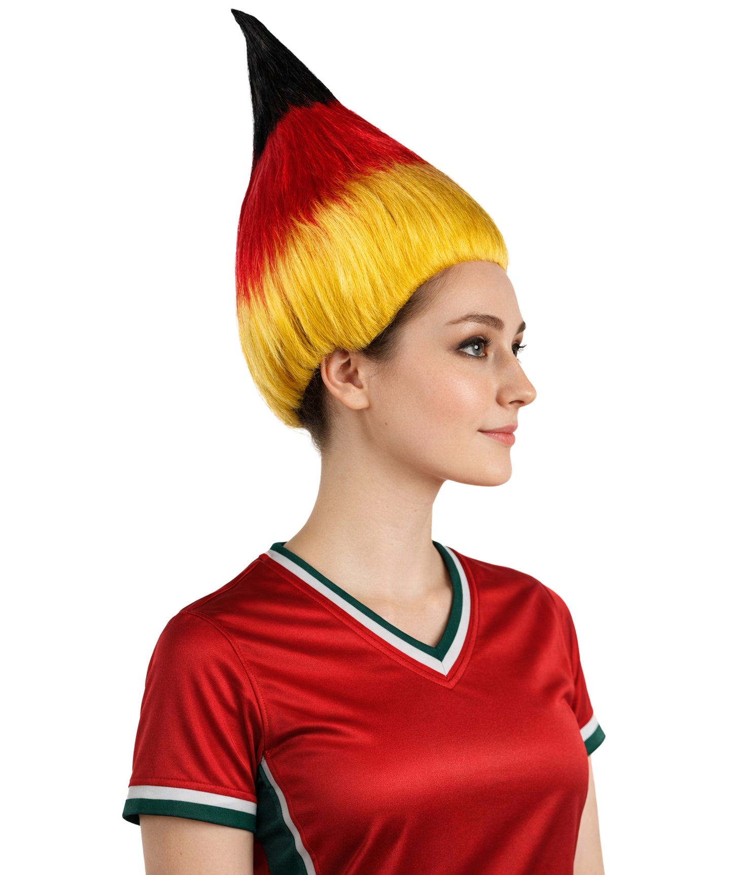 Women's  Flag Troll Wigs | Germany | National Pride Halloween Wigs | Premium Breathable Capless Cap