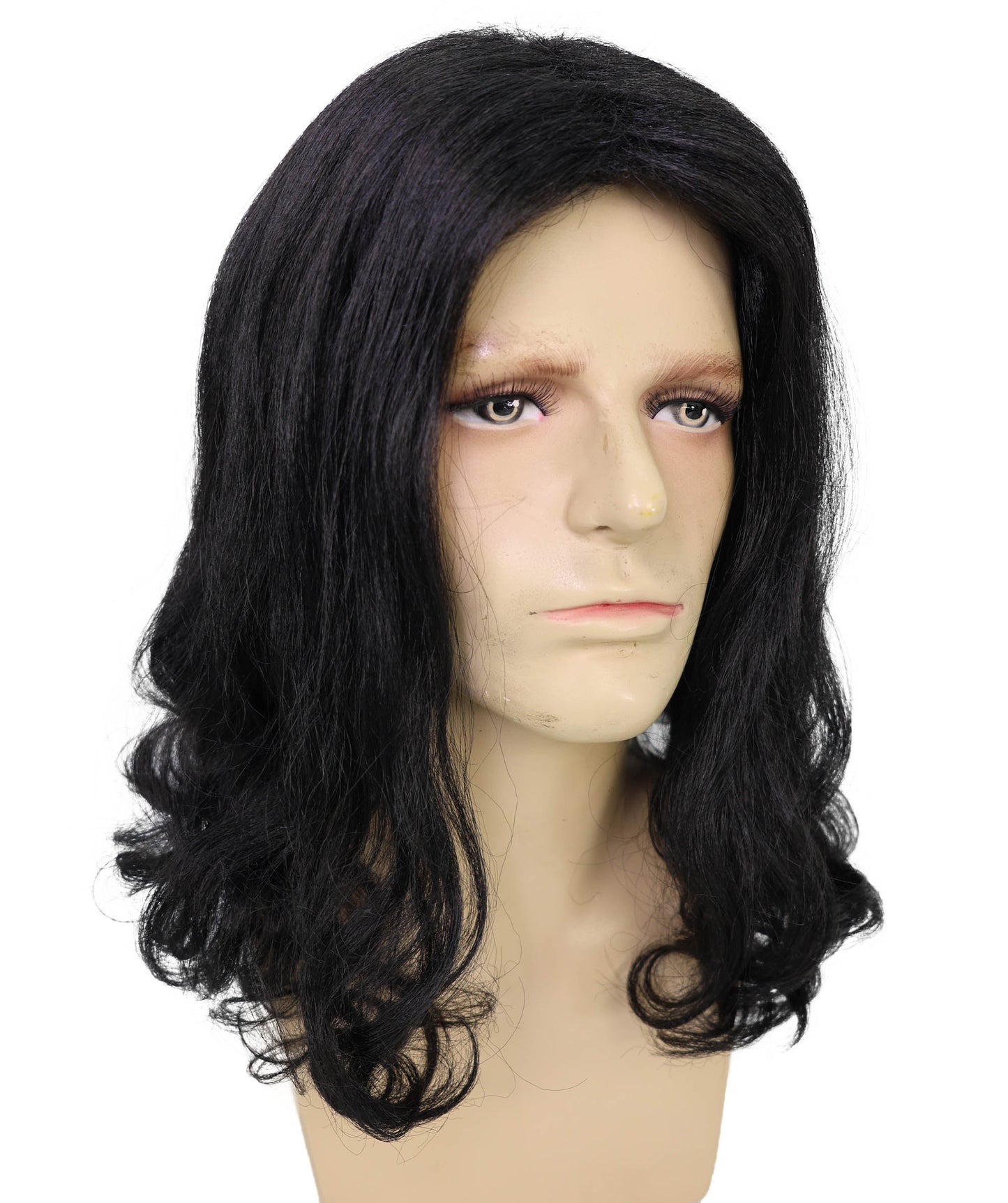 Men's Brown Barebone Medium Wavy Wig | Multicolor Options | Best for Halloween | Flame-retardant Synthetic Fiber