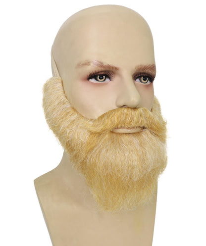 HPO Men's Hipster Beard and Mustache | Multicolor  full bushy facial hair design | Ideal for party, Halloween, cosplay, theater, drag, performance, costume events