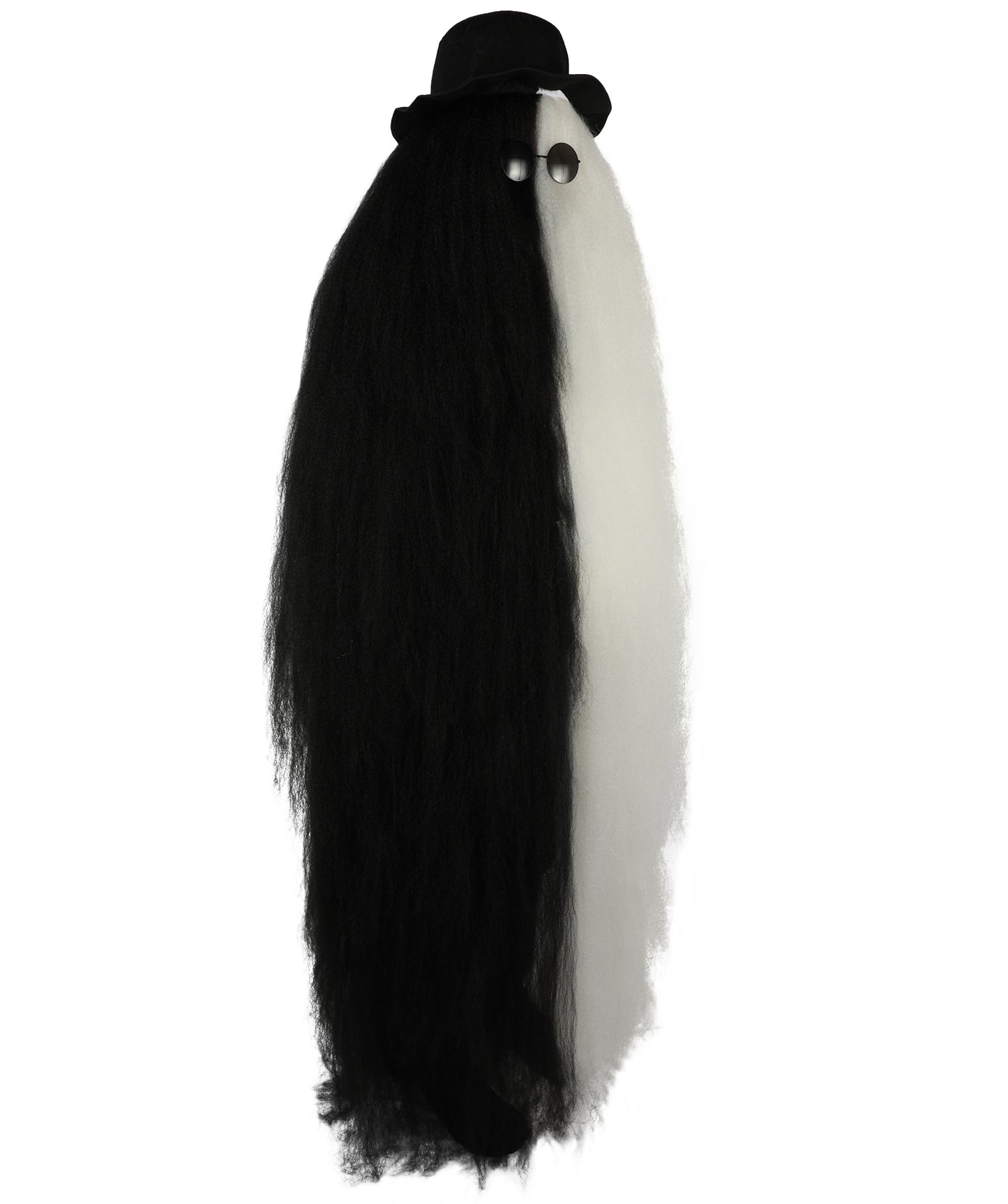 HPO It's Cousin Creature! - Premium | 2 Piece 66 In Extra-Long Iconic Hairy Costume and Wig Set | Includes Hat and glasses | Hairy Halloween Outfit