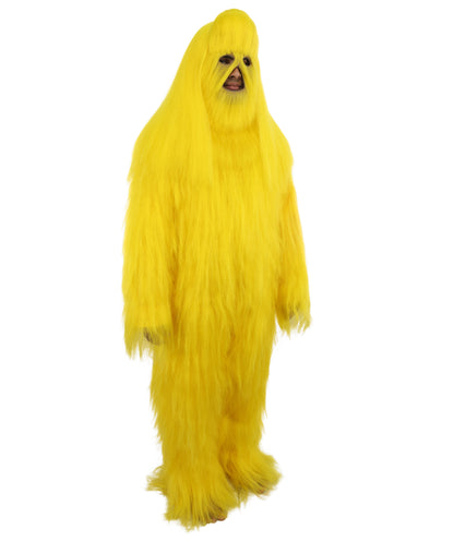 HPO Unisex Extreme Hairy Person Costume, Mask and Bundle - Full-Body Hair Suit Extra-Long Ash Brown Costume Wig for Halloween, Cosplay & Parties