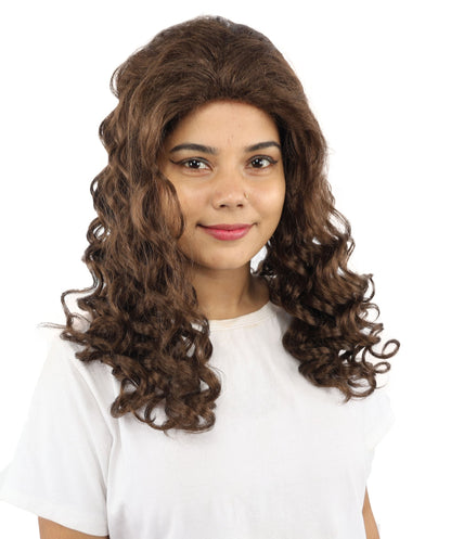 HPO Adult Women’s 16-Inch Medium Wig with Soft Curls | Multiple Color Options | Ideal for Cosplay, and Themed Events | Elegant, Versatile Hairpiece for Various Looks