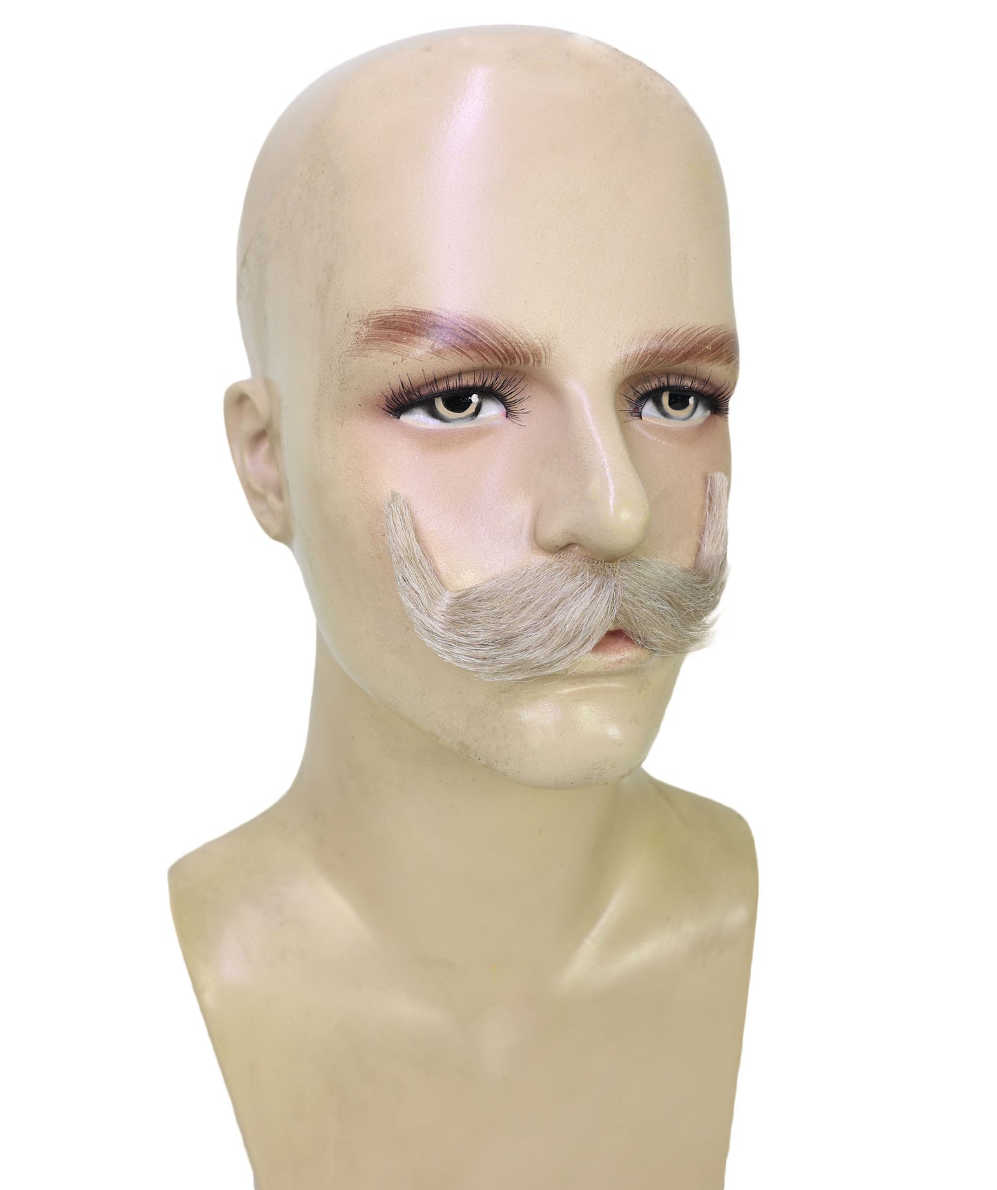 HPO Adult Men HANDLEBAR Tash – Multiple  Handlebar Mustache, Self-Adhesive Lightweight Synthetic Fiber Perfect for Cosplay and Themed Events