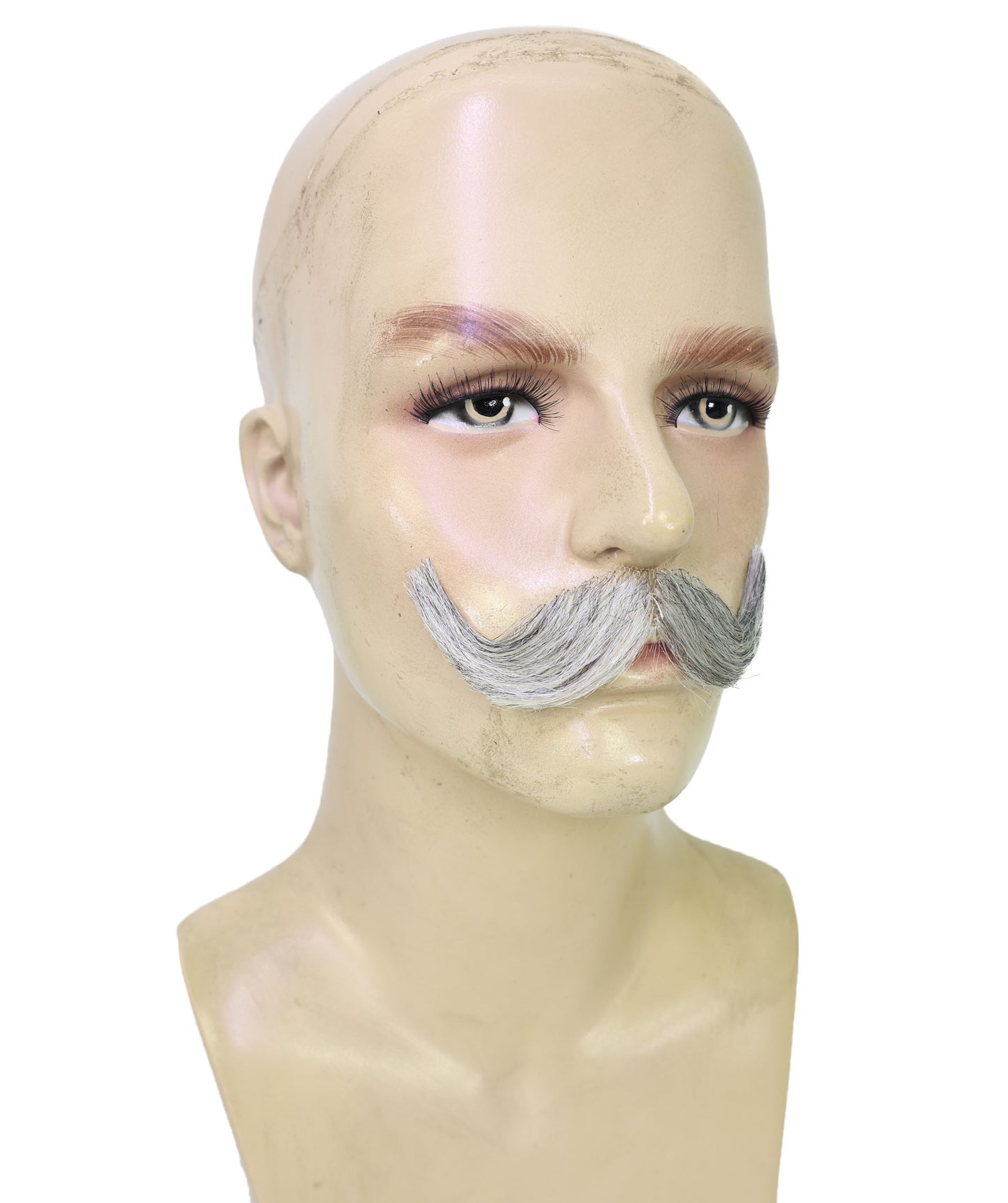 HPO Adult Men HANDLEBAR Tash – Multiple  Handlebar Mustache, Self-Adhesive Lightweight Synthetic Fiber Perfect for Cosplay and Themed Events