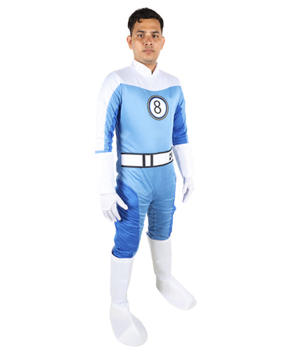 HPO Men’s Ultimate Sci-Fi Team Costume | 3-in-1 Jersey Dress with Hand Gloves | Futuristic Cosplay Outfit