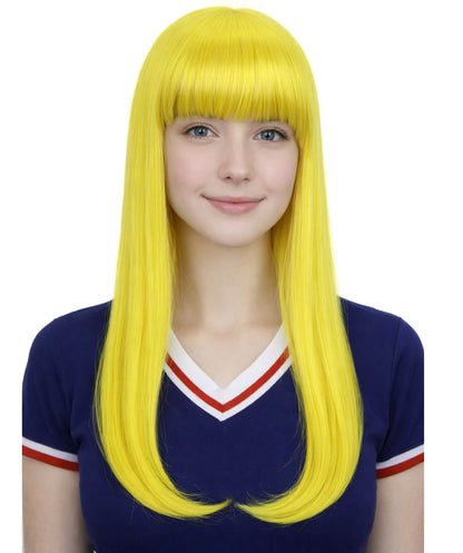 HPO Womens Long Bob Wigs Collections |  Fancy Party Event Ready Halloween Wigs | Premium Breathable Capless Cap