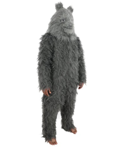 HPO Unisex Dark Grey Wolf Mascot Costume Bundle & Mask Set | Realistic Animal Full Coverage Outfit | Crafted for Parties and Cosplay events