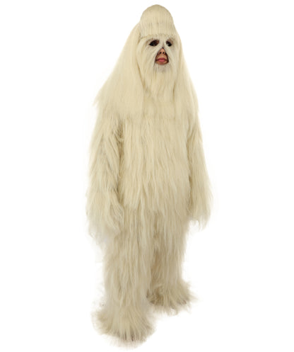 HPO Teen Extreme Hairy Person Costume Bundle & Mask Set - Full-Body Hair Suit Extra-Long Costume Wig for Halloween, Cosplay & Parties - Multiple Color Options