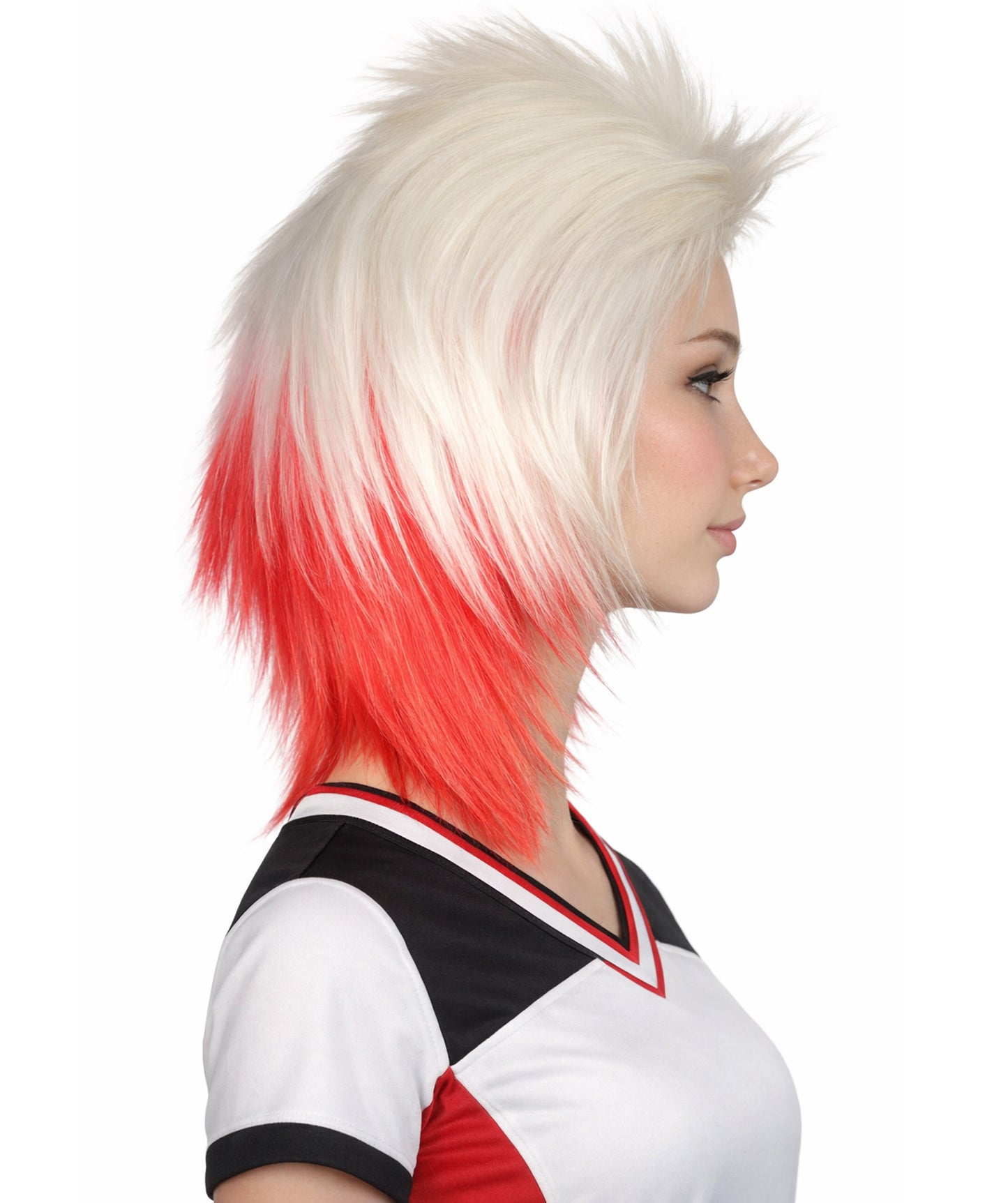 Poland Flag Sports, 80's Mullet Wig | Premium Breathable Capless Cap
