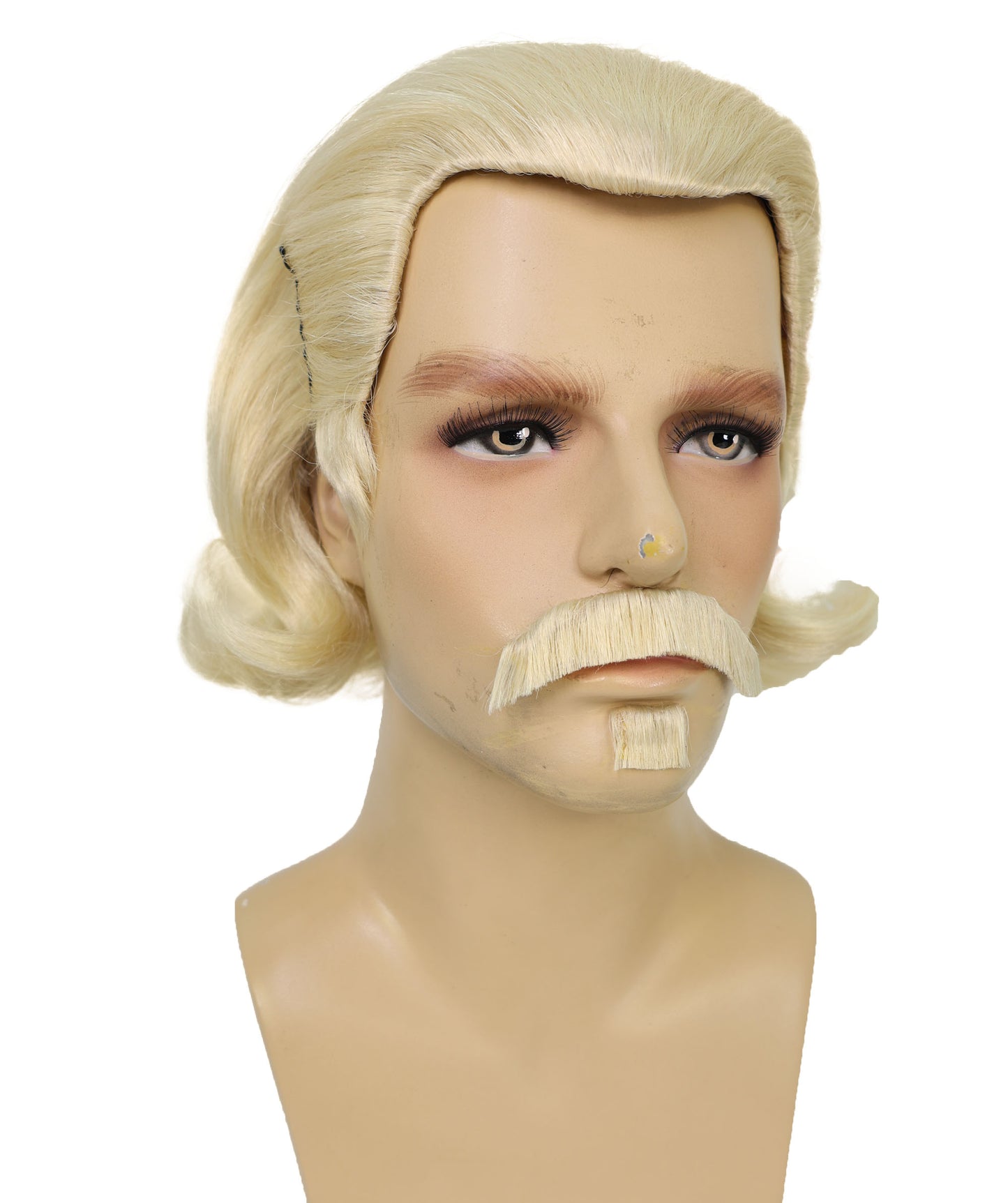 Men's Black Slick Back Dutch Van Der Linde Wig – Red Dead Redemption Inspired Costume Wig for Cosplay & Halloween – Realistic Long Curly Slick Back Hair Wig for Men