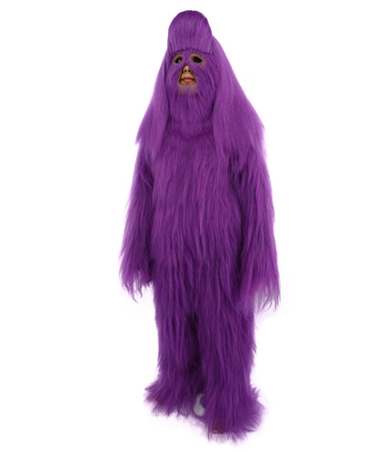 HPO Teen Extreme Hairy Person Costume Bundle & Mask Set - Full-Body Hair Suit Extra-Long Costume Wig for Halloween, Cosplay & Parties - Multiple Color Options