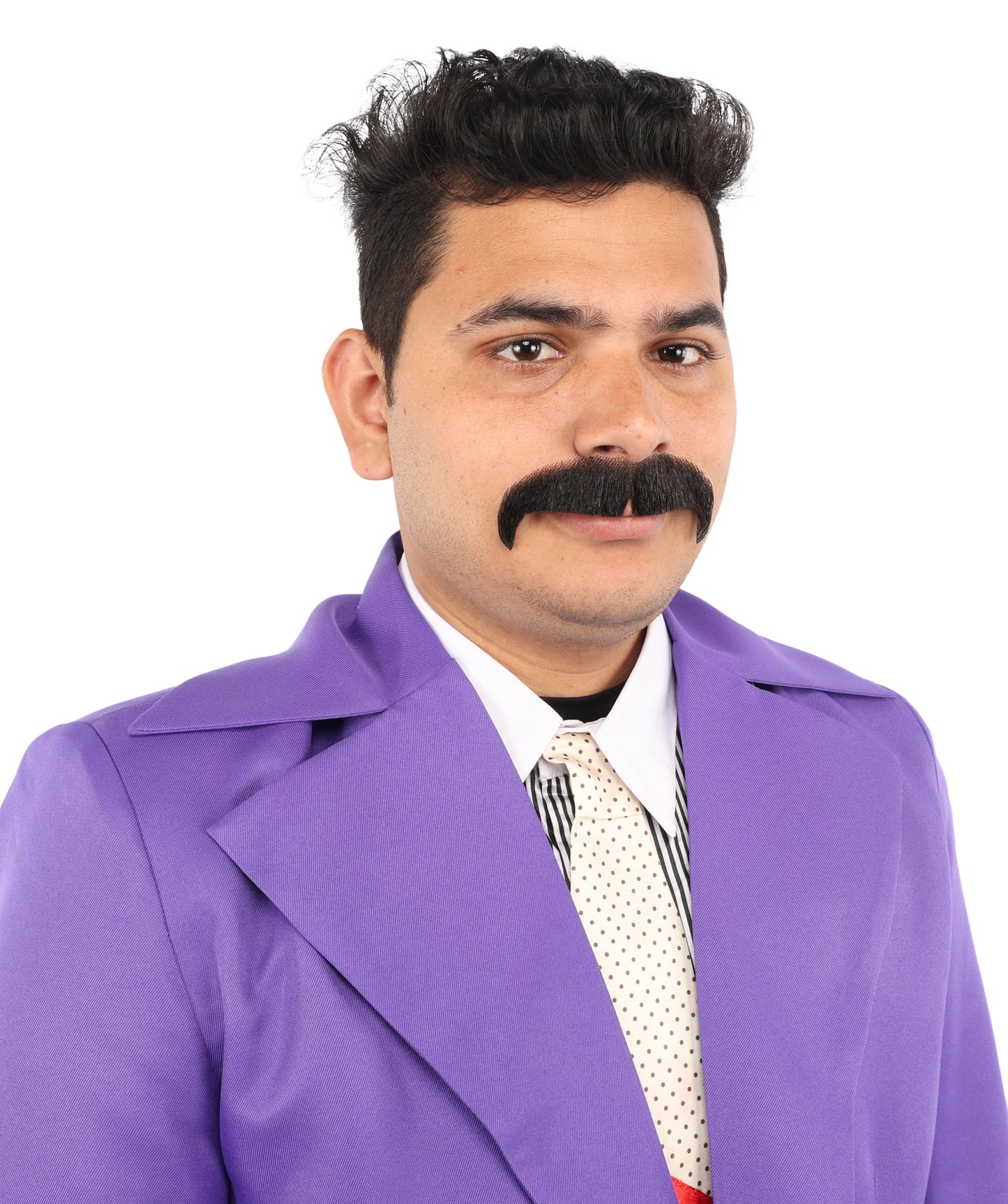 Men's Horseshoe Style Moustache Set | Black Famous Fancy Facial Hair