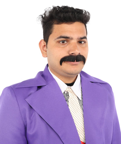 Men's Horseshoe Style Moustache Set | Black Famous Fancy Facial Hair