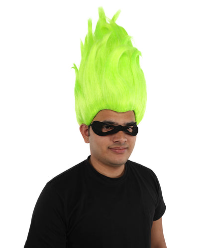 HPO Animated Movie Supervillain Wig , Troll Wig , Premium Breathable Capless Cap