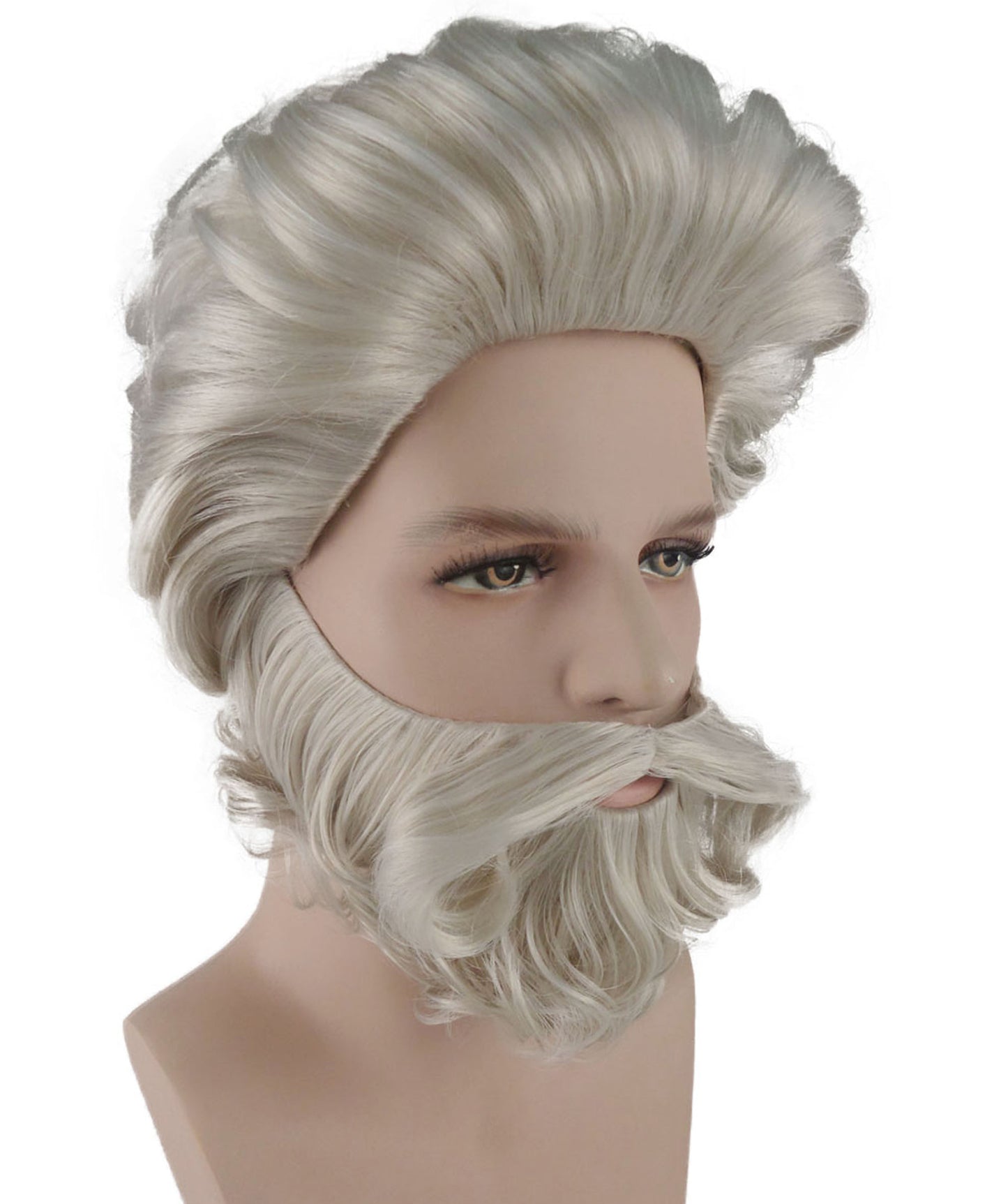 Moose Wig and Beard Set | Off White  Wigs | Premium Breathable Capless Cap