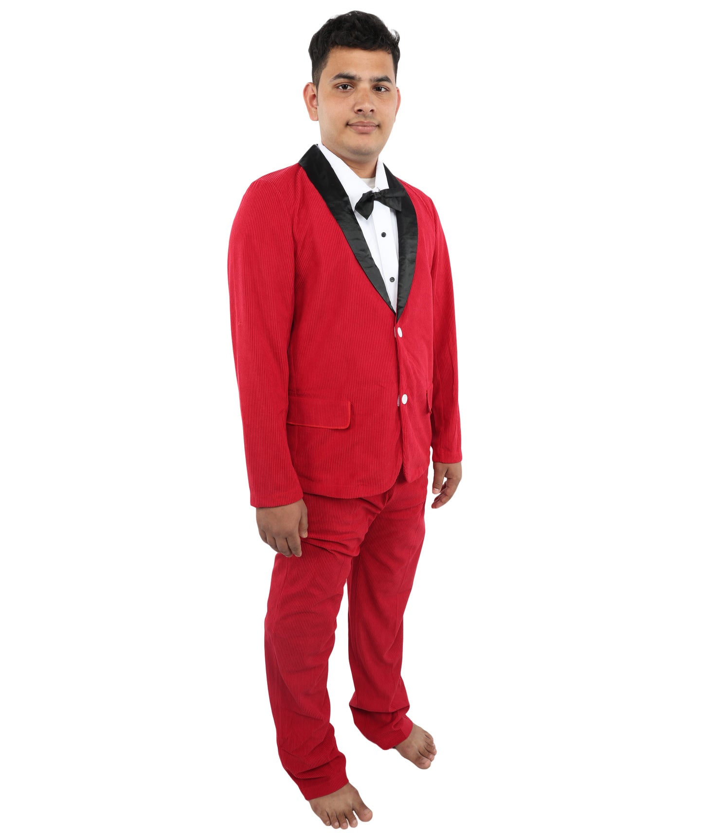 HPO Men's Red Tuxedo Suit Costume  | Formal Top & Pant Cosplay Outfit | Perfect for Halloween Parties & Theme Events