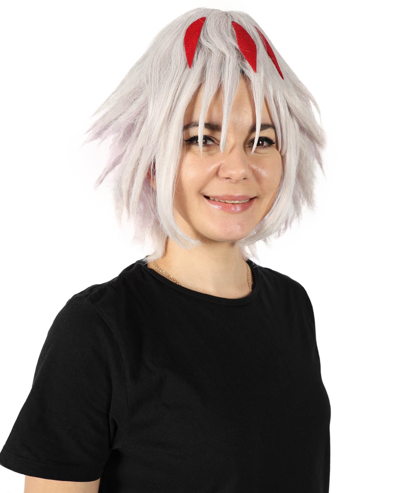 HPO Women's Princess Grey Featury Fluffy Wig I Cosplay Wig I Flame-retardant Synthetic Fiber