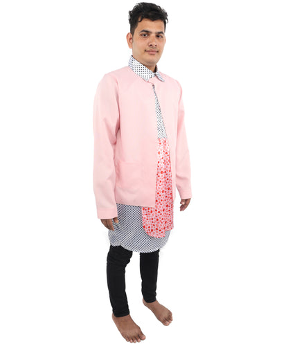HPO Comedy Retro House Costume – Multicolor Cardigan Jacket with Patterned Styling | Fancy Outfit for Halloween & Cosplay Events